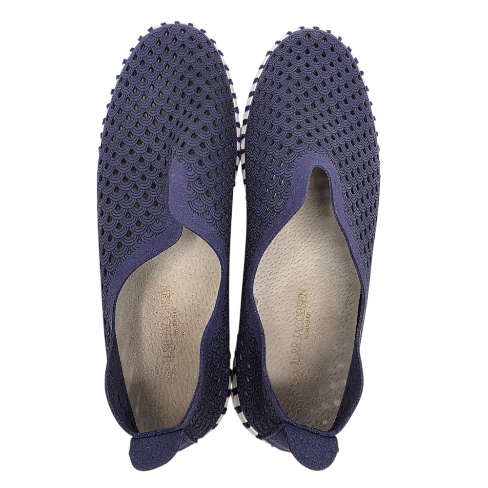 Ilse Jacobsen Tulip Navy Blue Perforated‎ Slip On Sneakers Women Size 39/ 9US - Picture 7 of 10